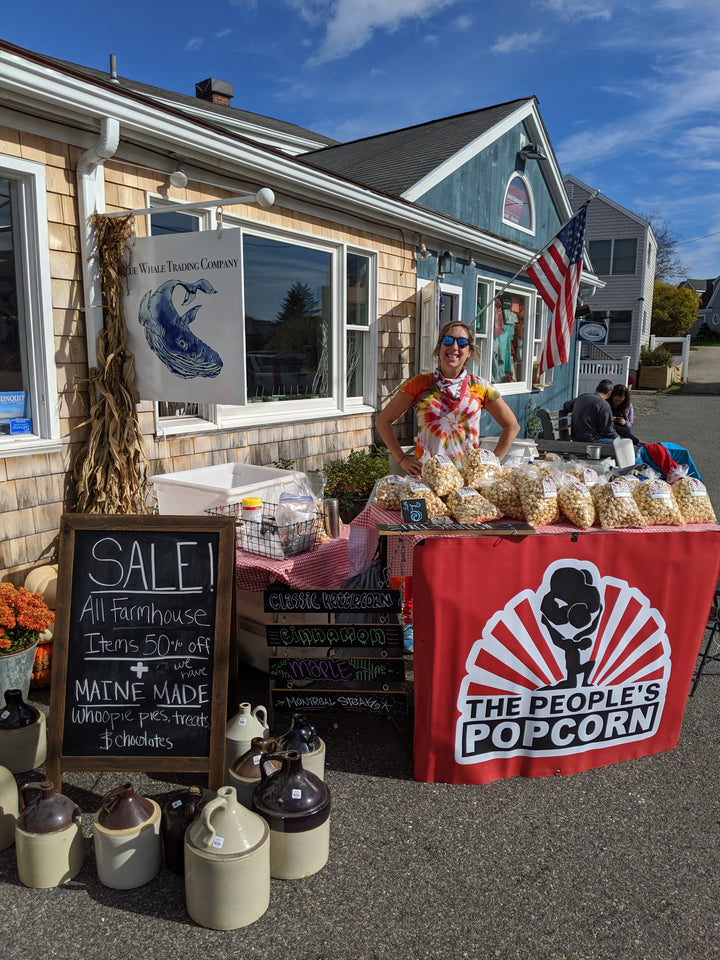 Picture of popcorn setup in Ogunquit, Maine!